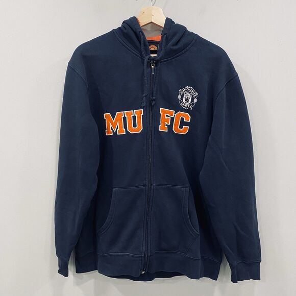 Manchester United Other - MANCHESTER UNITED Football GGMU L Navy Blue Hoodie Soccer Outerwear Full Zip*